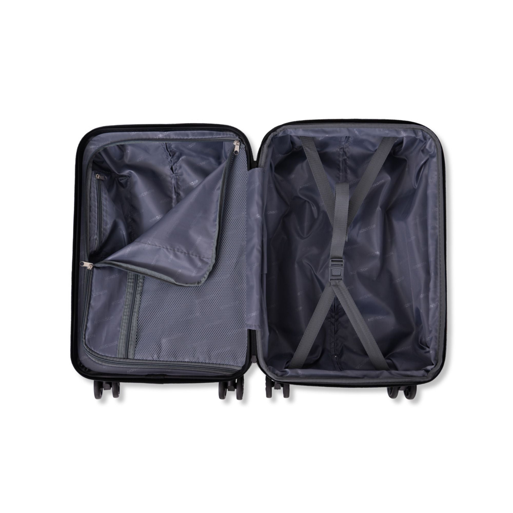 NONSTOP New York Elite Luggage Expandable Lightweight Spinner Wheels hard side shell Travel Suitcase Set, TSA Lock, Double USB Port, 3 packing cubes ( Black , 6-Piece Set ) Black 6 Piece Set U2