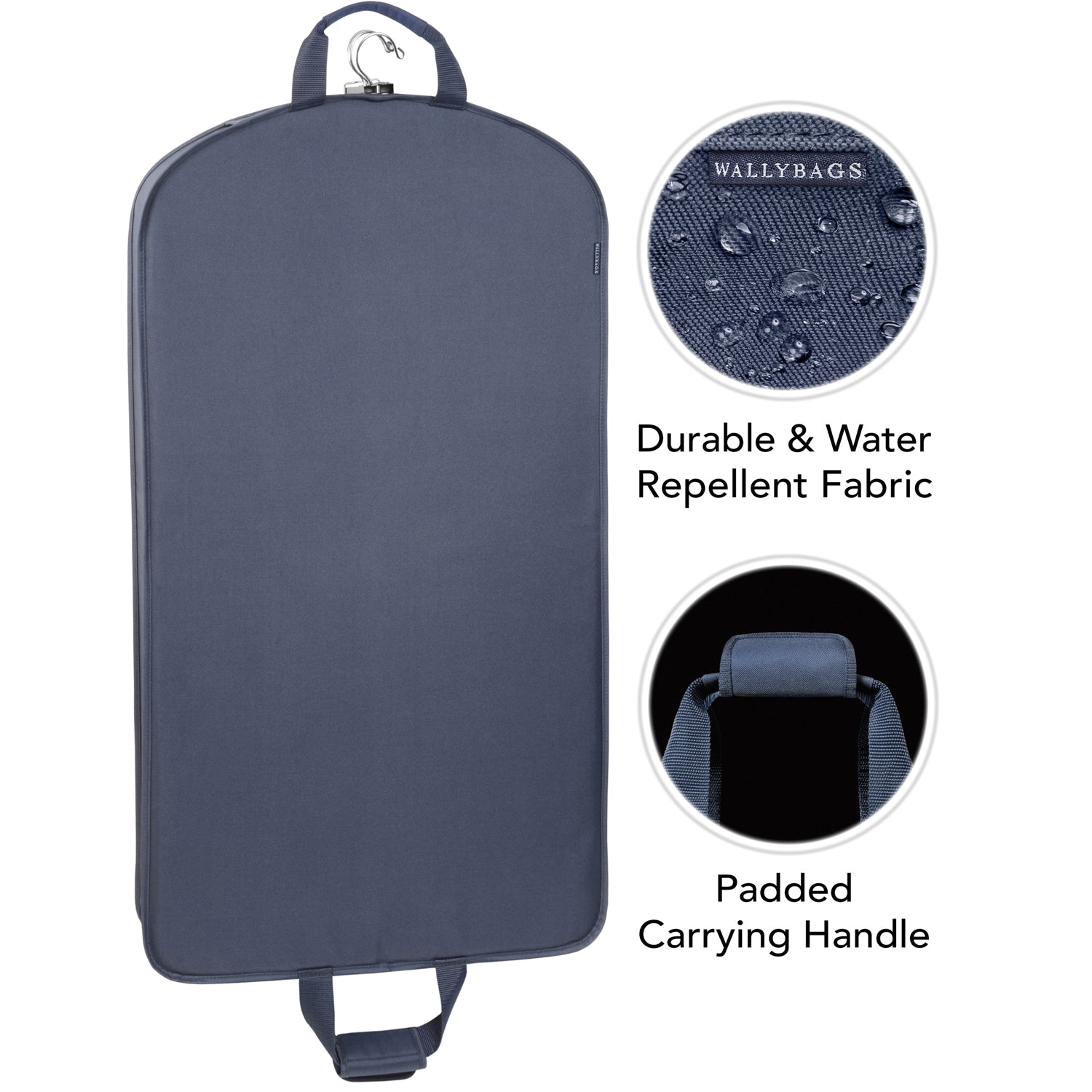 WallyBags 40" Deluxe Travel Garment Bag ( Navy , 40-inch ) Navy 40 Inch U4
