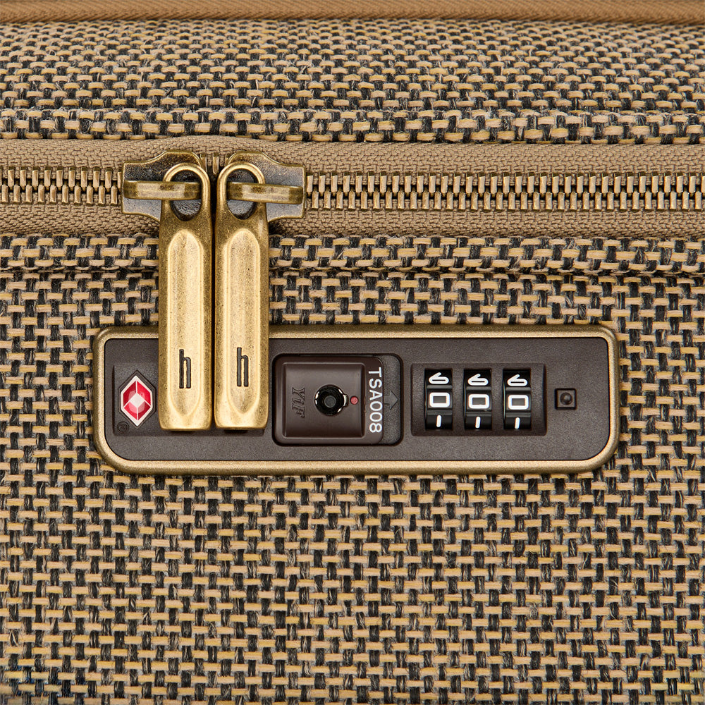 Hartmann Tweed Carry-On Expandable Spinner ( Tweed/Natural Leather , One Size ) Tweed/Natural Leather One Size U1