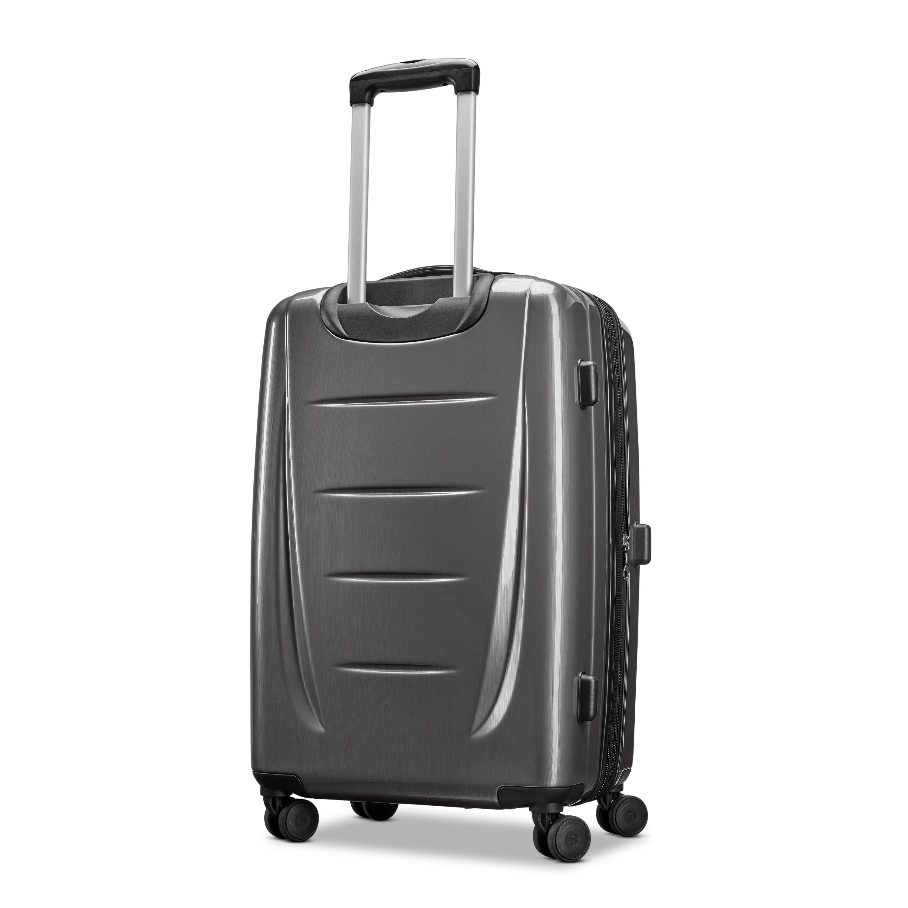Samsonite Winfield 2 Hardside Luggage with 360 Spinner Wheels, TSA Lock, Airline Approved ( Charcoal , Checked-Medium 24-Inch ) Charcoal Checked Medium 24 Inch U5