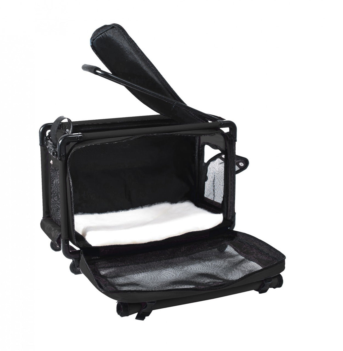 Tutto Lightweight Foldable Wheeled Pet Carriers ( Black , Medium ) Black Medium U5