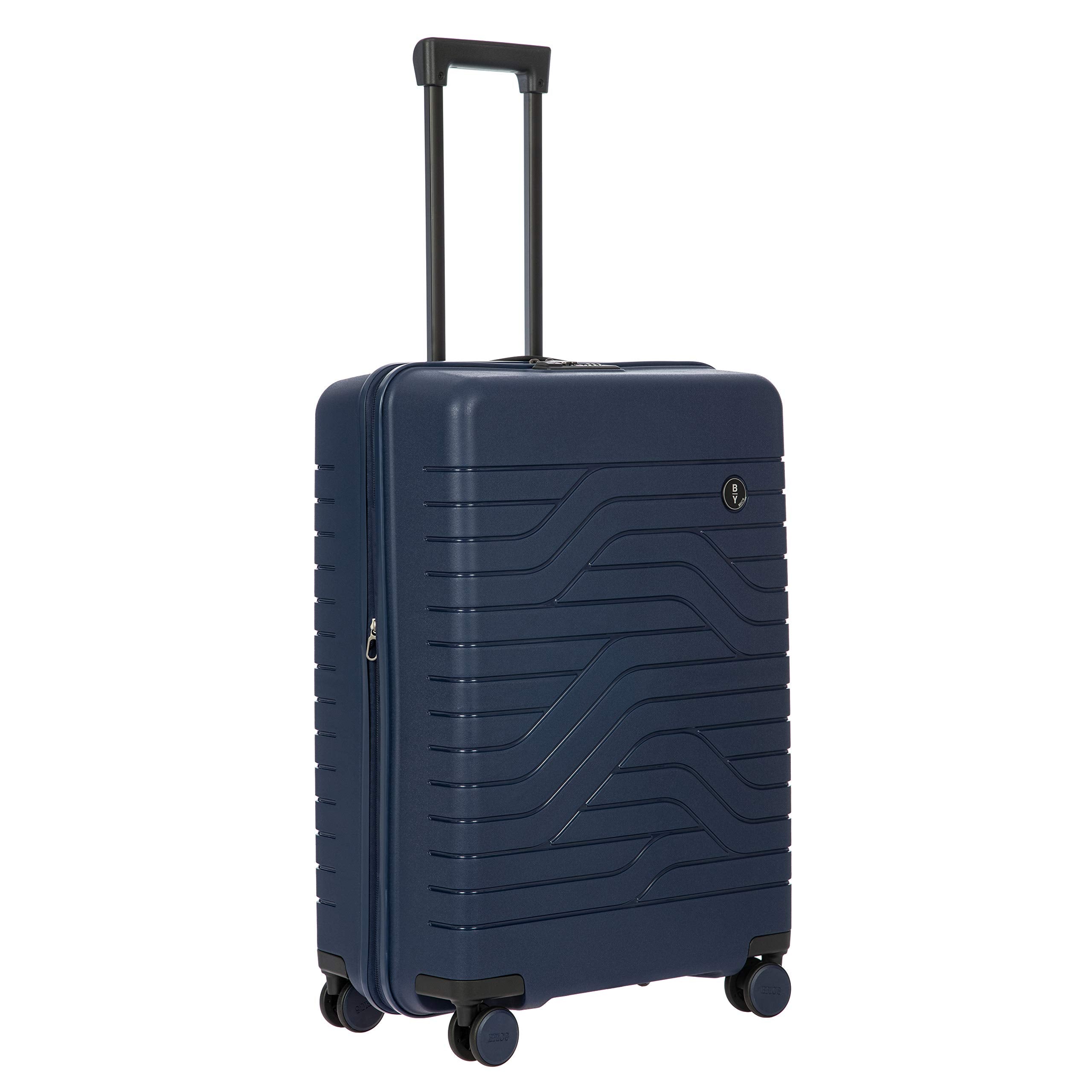 Brics B|Y Ulisse Expandable Spinner Suitcase, Lightweight Polypropylene Hard Shell Luggage with 360 Rubber-Coated Double Wheels, TSA-Approved Lock and Organized Interior - 28 Inch ( Ocean Blue , One Size ) Ocean Blue One Size U1