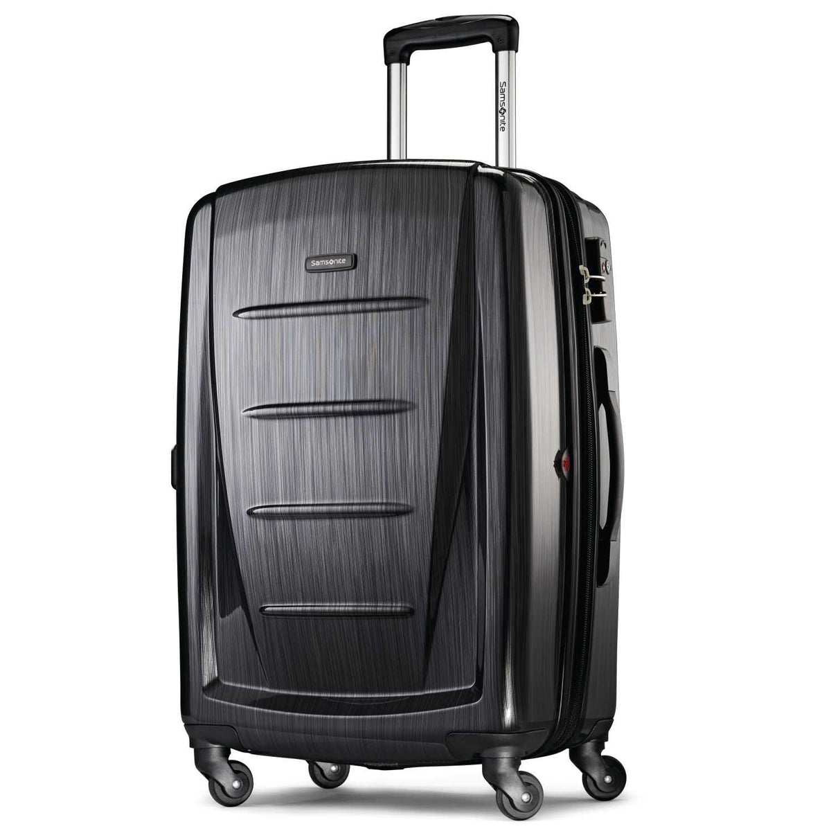 Samsonite Winfield 2 Hardside Luggage with Spinner Wheels Brushed Anthracite Checked Medium 24 Inch U11