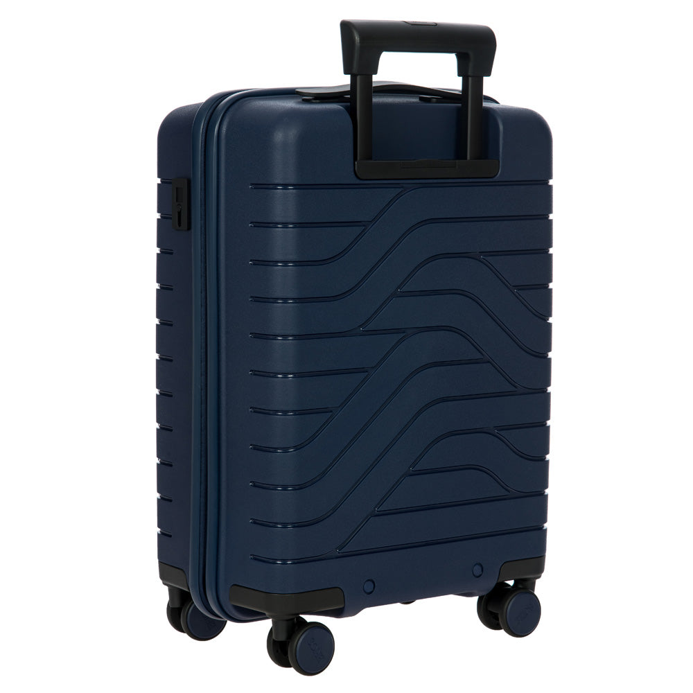 Brics B|Y Ulisse Carry-On Spinner  Lightweight Hard Shell Luggage, Smooth 360 Double Wheels, TSA Combination Lock, USB Port & Interior Organization - 21 Inch with Pocket ( Ocean Blue , One Size ) Ocean Blue One Size U1