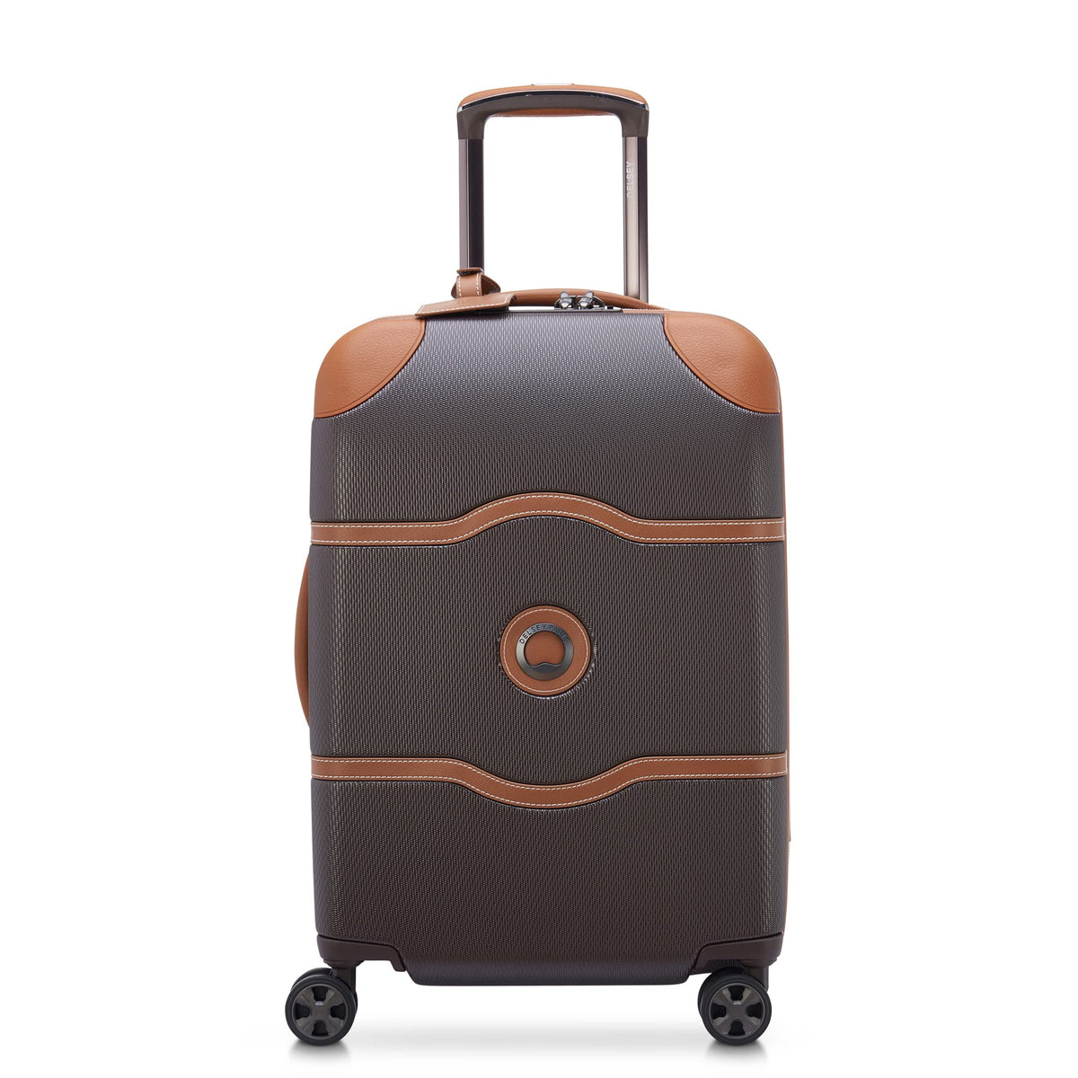 DELSEY Paris Chatelet Air 2.0 Hardside Luggage with Spinner Wheels Chocolate Brown Carry On 21 Inch U1