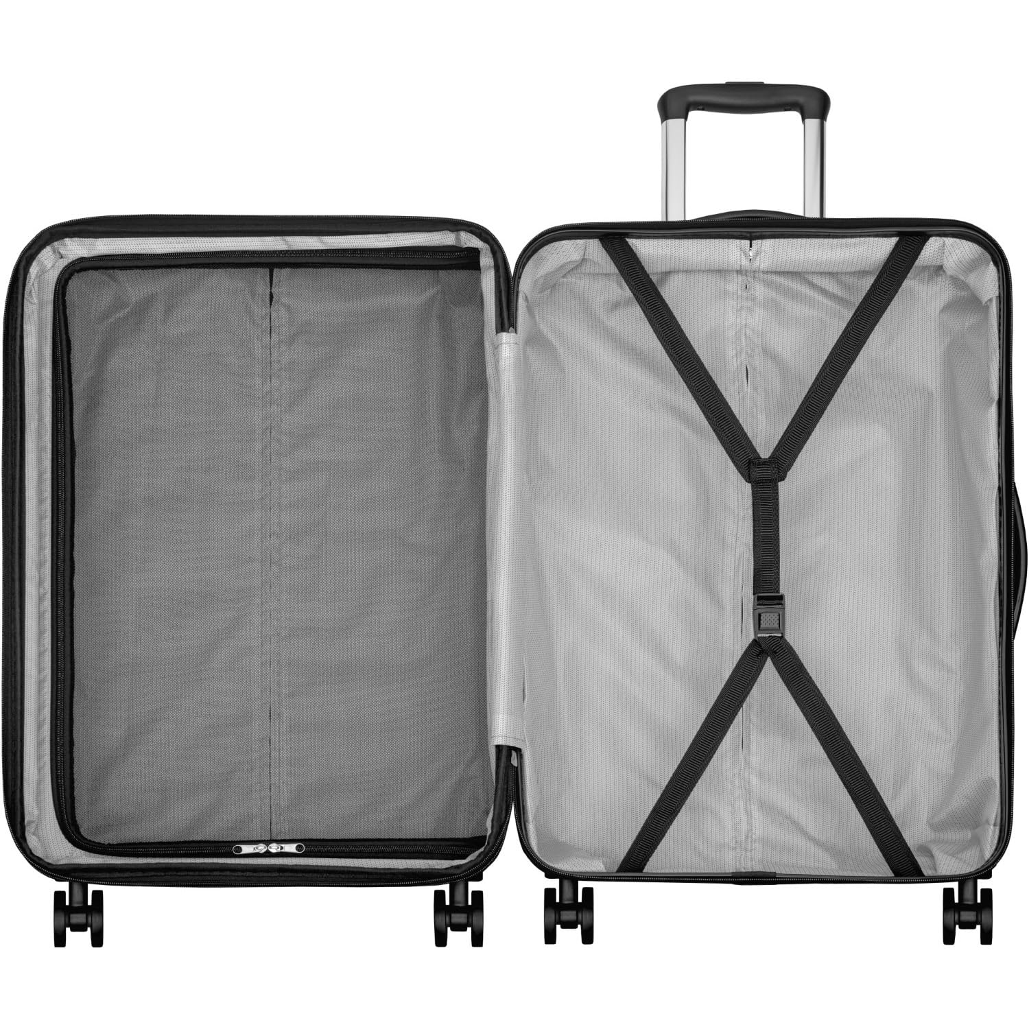 TOTAL TRAVELWARE Everest Expandable Hardsided Spinner ( Navy , 24-Inch Checked Medium ) Navy 24 Inch Checked Medium U2
