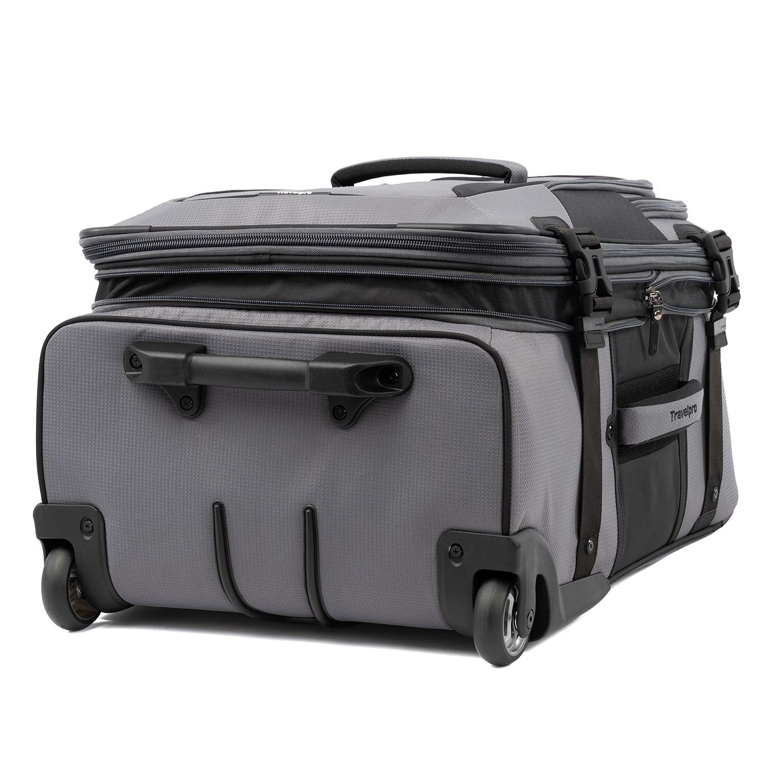 Travelpro Unisex-Adult Bold Softside Expandable Rollaboard Upright Luggage Grey/Black Checked Medium 25 Inch U4