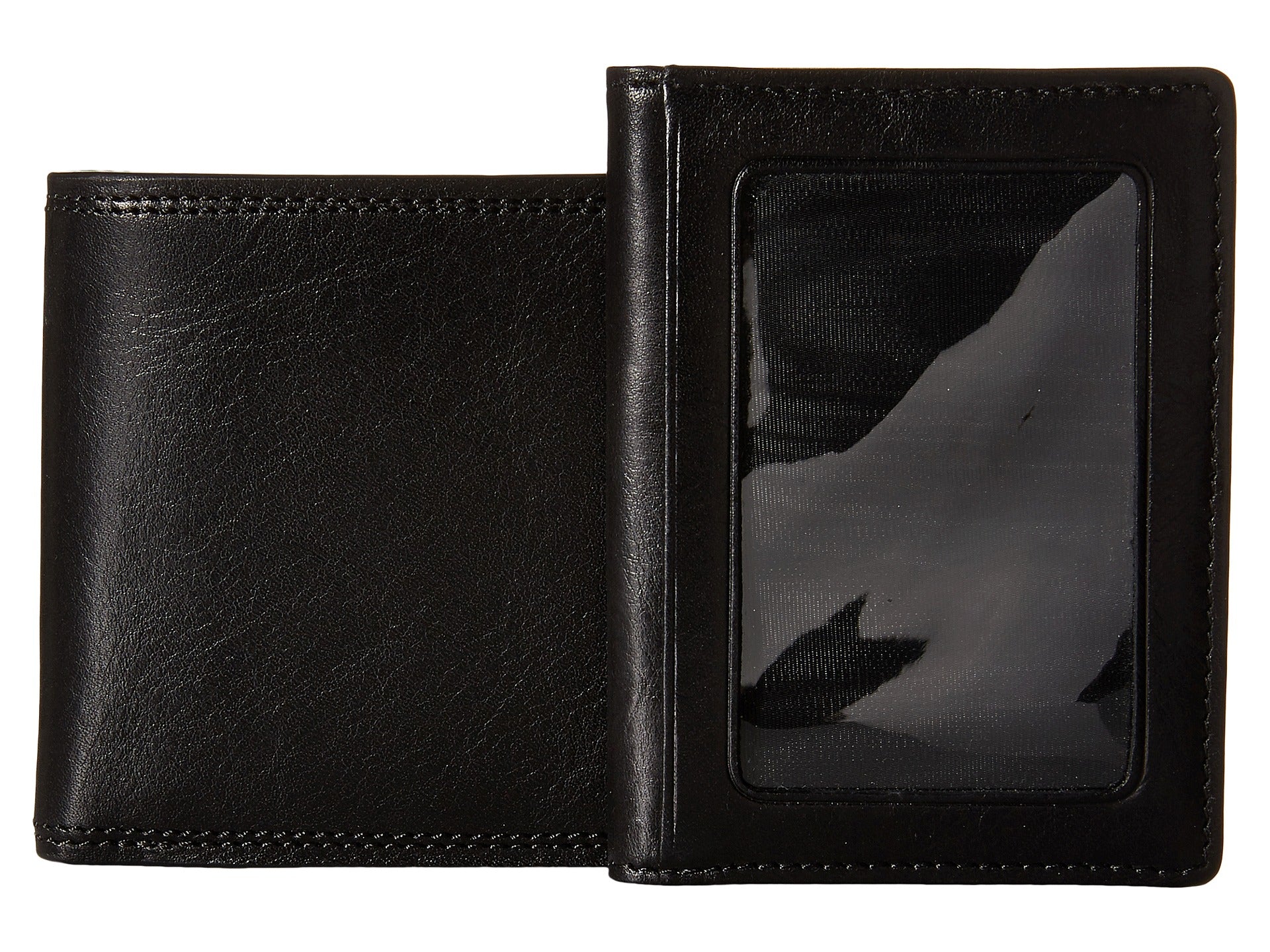 Bosca Men's Dolce Collection - Credit Card Wallet w/ ID Passcase Black One Size U3