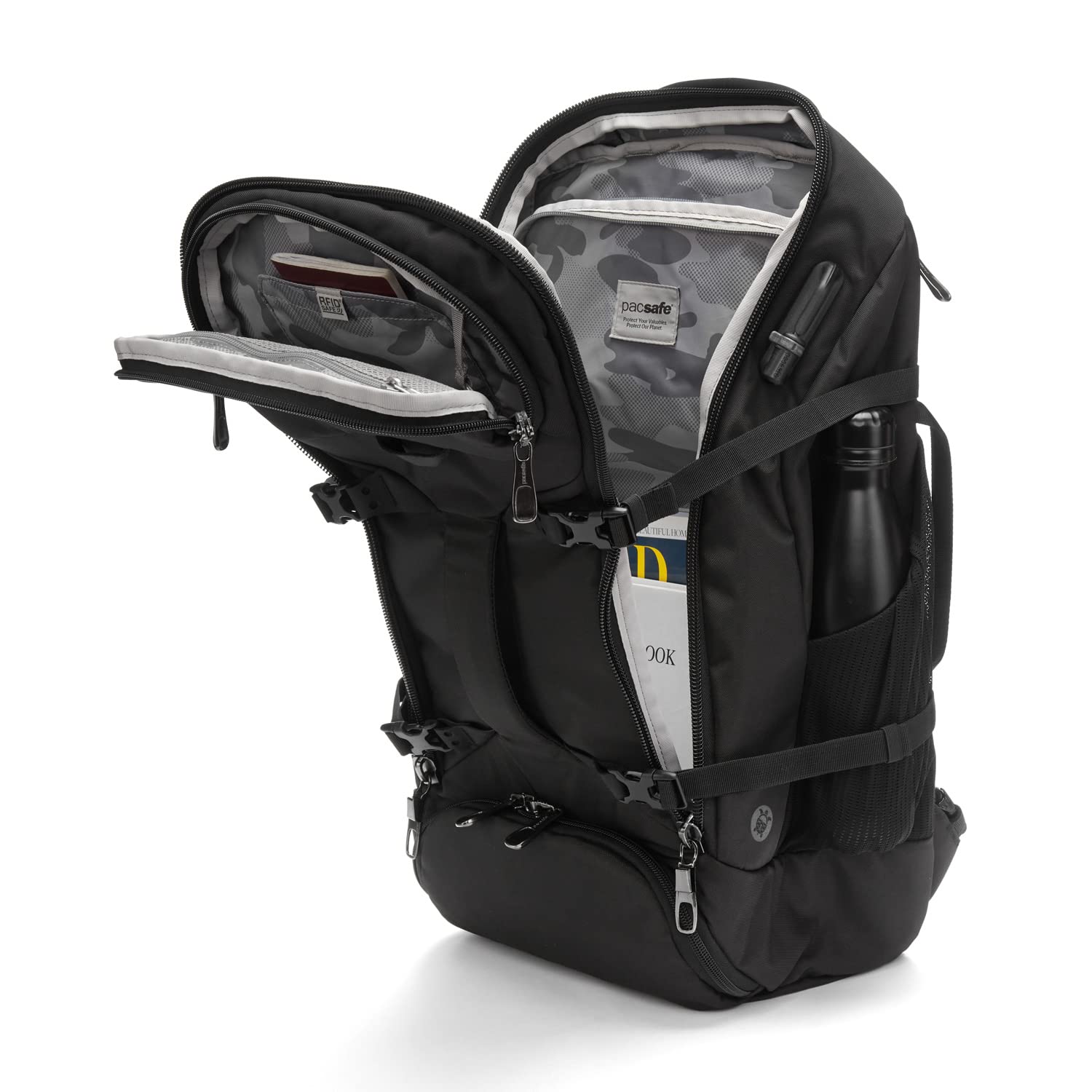 Pacsafe EXP35 Travel Backpack ( Black , One Size ) Black One Size U3