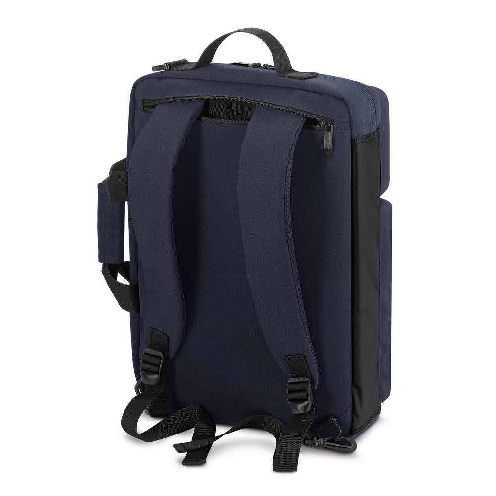 Solo New York Duane Hybrid Briefcase 15.6” Laptop Bag w/ Tablet Pocket, Removable Shoulder Strap and Hideaway Backpack Straps ( Navy , One Size ) Navy One Size U1