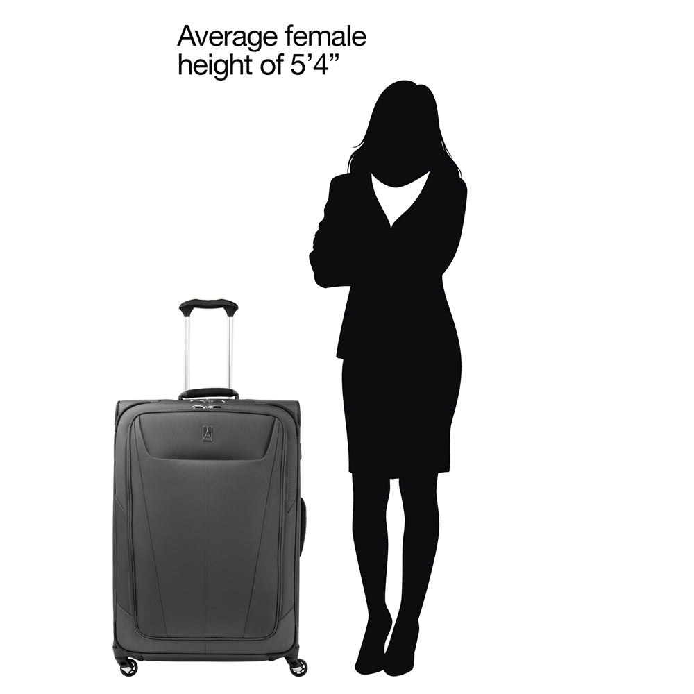 Travelpro Maxlite 5 Softside Expandable Luggage with 4 Spinner Wheels, Lightweight Suitcase, Men and Women Shadow Grey Checked Large 29 Inch U6