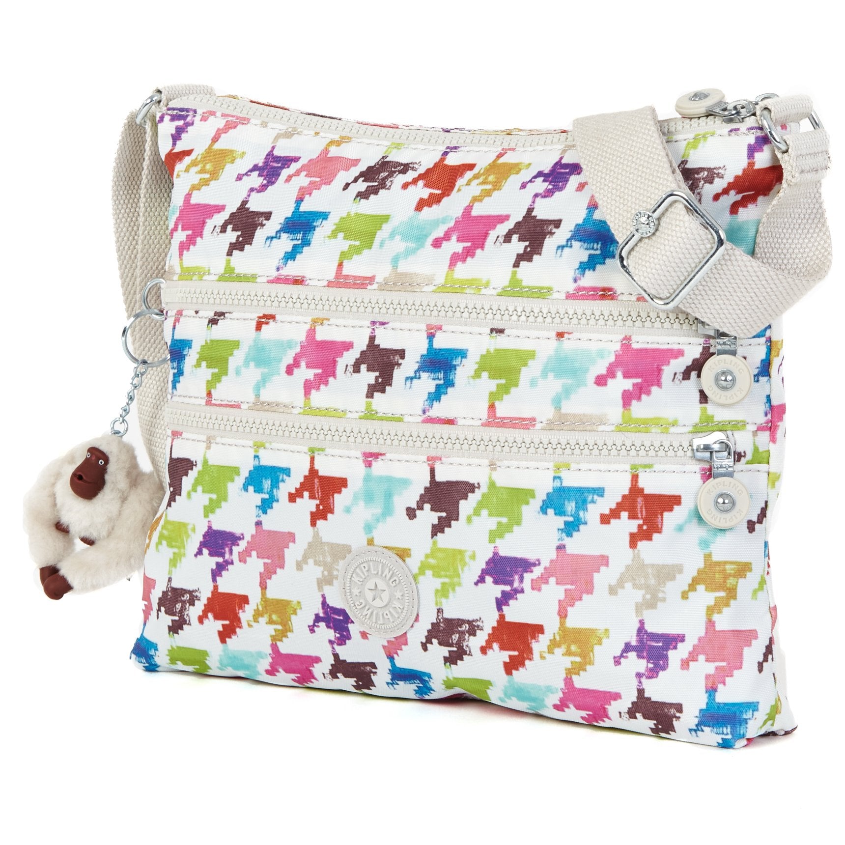 Kipling Women's Alvar Solid Crossbody Bag ( Houndstooth Multi , One Size ) Houndstooth Multi One Size U1