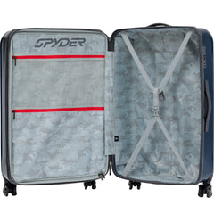 Spyder Rails 29 Inch Expandable Hardside Upright Suitcase with 360 Spinner Wheels, TSA Approved Lock ( Carbon Blue , 29" ) Carbon Blue 29 U1