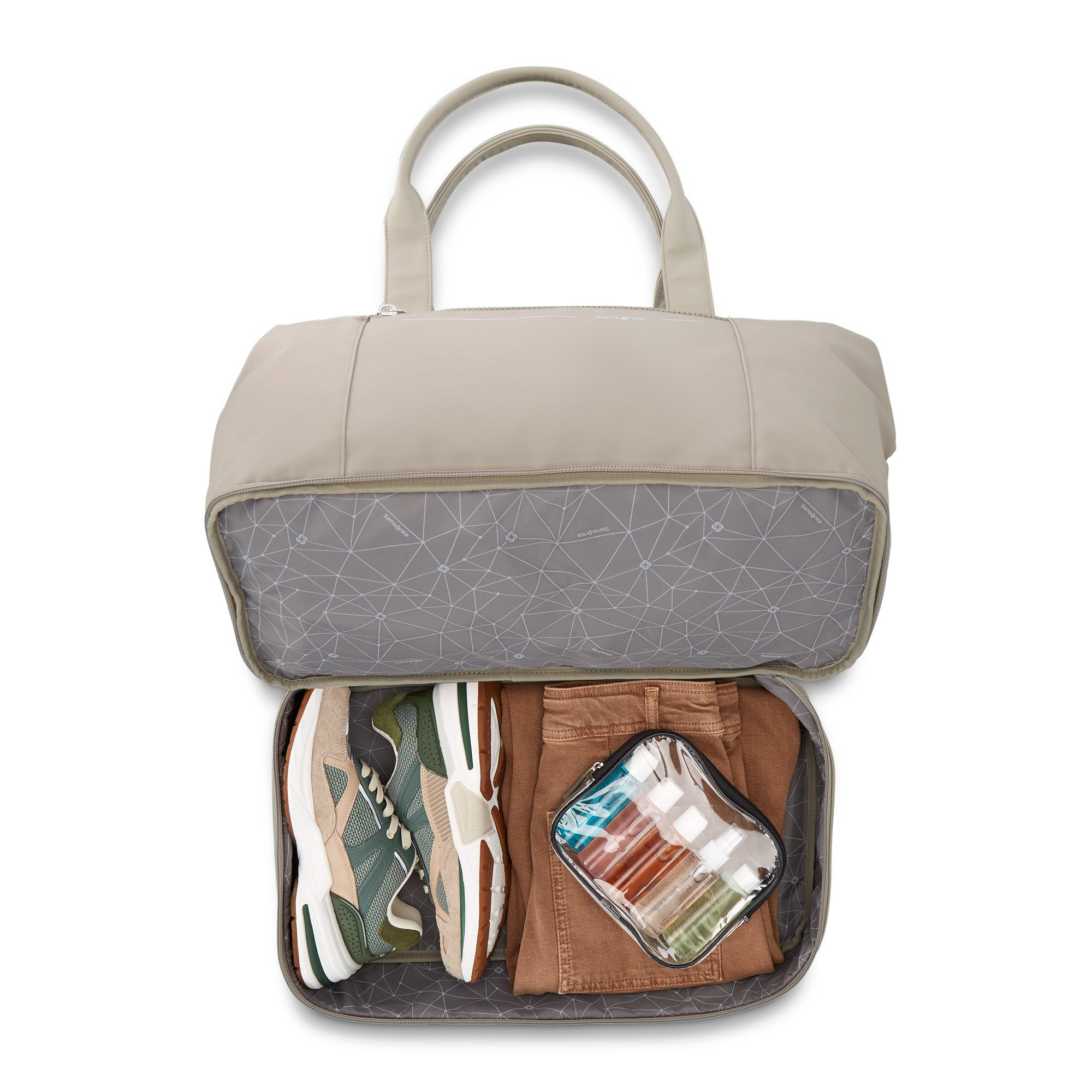 Samsonite Better Than Basic Drop Bottom Weekender ( Limestone Grey , One Size ) Limestone Grey One Size U3