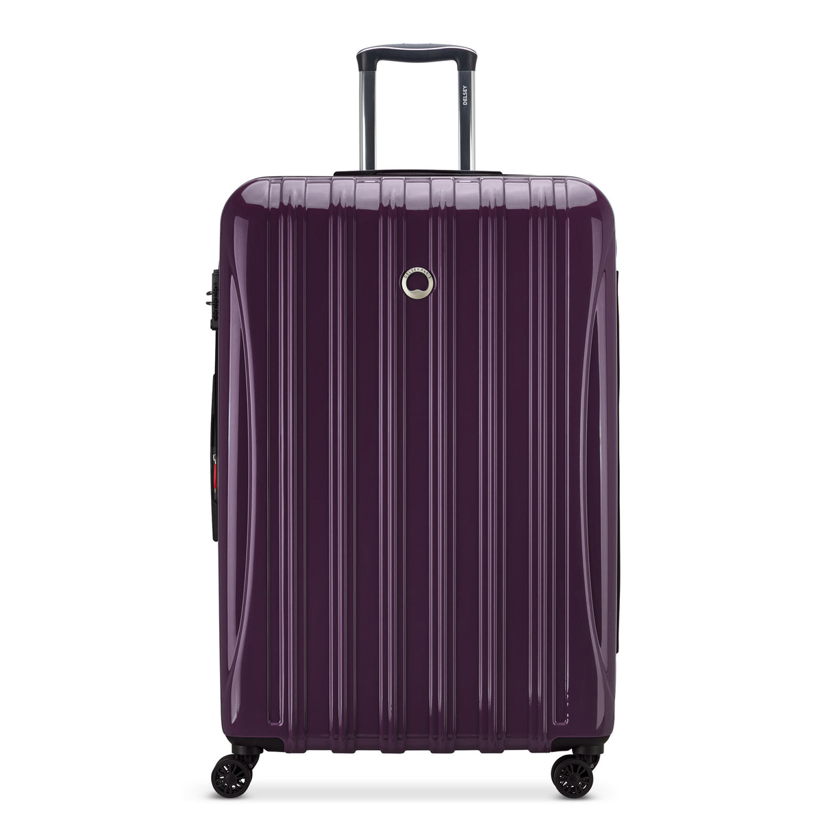 DELSEY Paris Helium Aero Hardside Expandable Luggage with Spinner Wheels ( Plum , Checked-Large 29 Inch ) Plum Checked Large 29 Inch U1