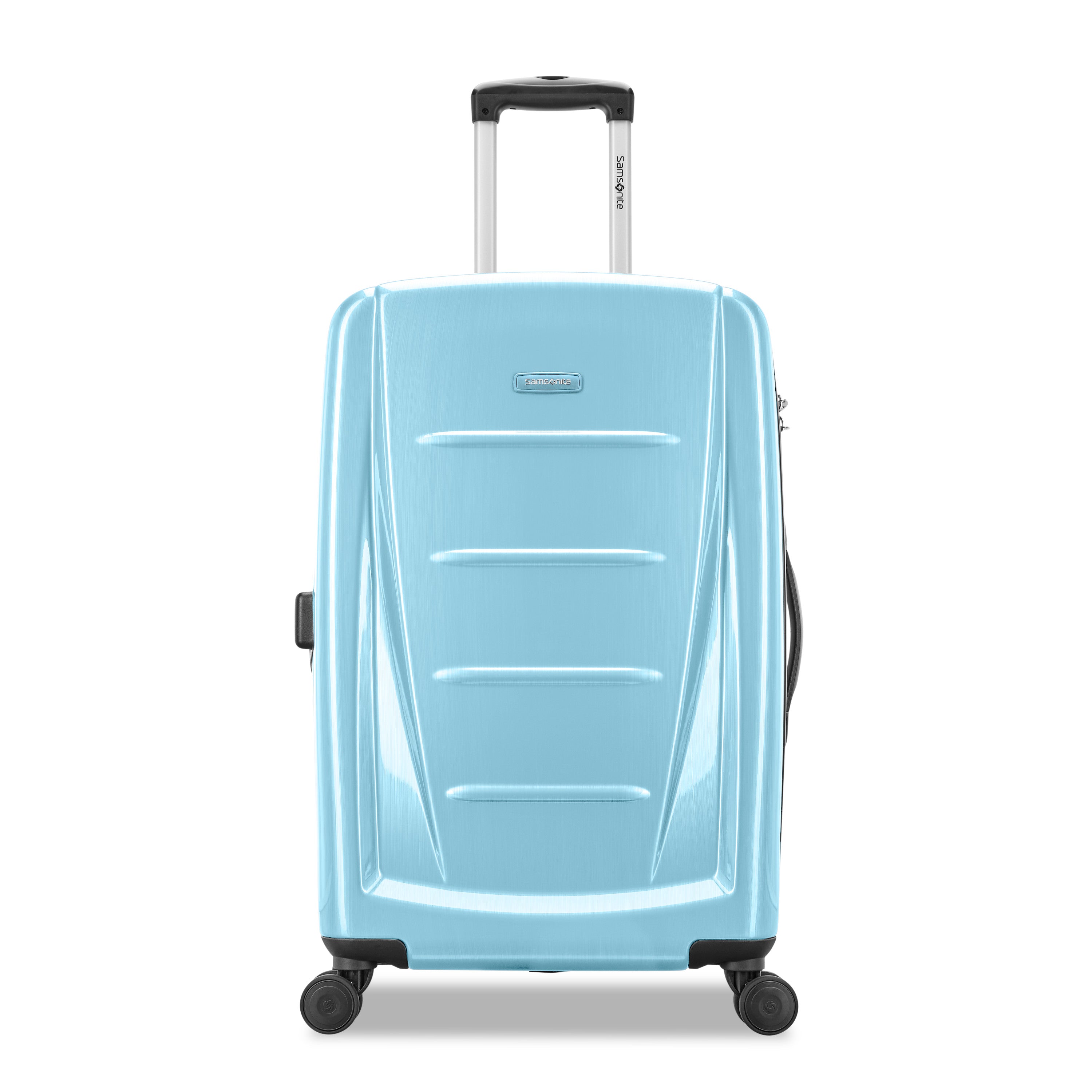 Samsonite Winfield 2 Hardside Luggage with 360 Spinner Wheels, TSA Lock, Airline Approved ( Ice Blue , Checked-Medium 24-Inch ) Ice Blue Checked Medium 24 Inch U4