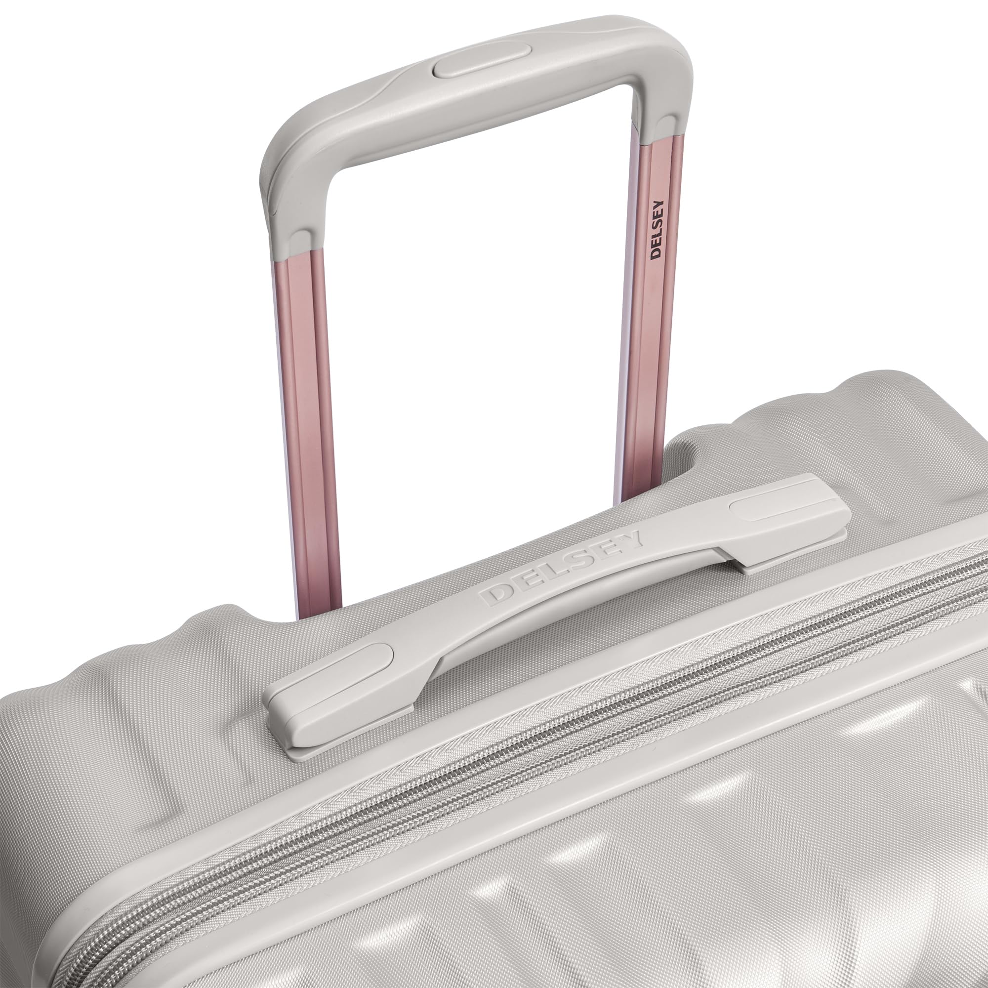 Delsey Alexis Lightweight Luggage, 4-Wheel Spinners Hardshell Suitcase, Expandable with TSA Lock ( Platinum/Rose Gold , 3-piece Set (21"/25"/29") ) Platinum/Rose Gold 3 Piece Set 21 25 29 U6