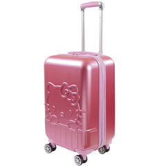 FUL Hello Kitty 21 Inch Carry On Luggage, Molded Hardshell Rolling Suitcase with Spinner Wheels, Pink Pink 21 Inch U1