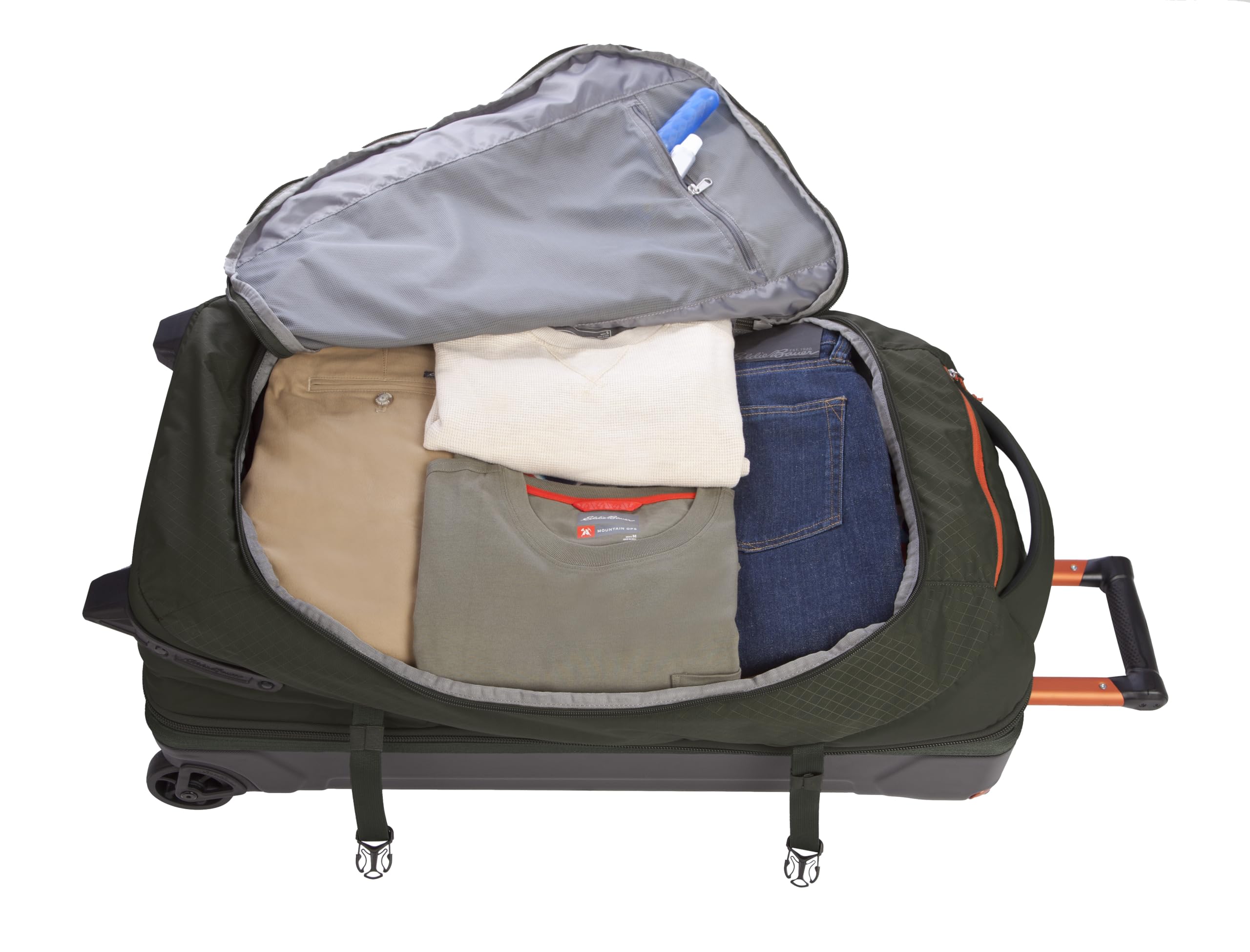 Eddie Bauer Expedition Duffel Bag 2.0-Made from Rugged Polycarbonate and Nylon, Dark Thyme, 30L U1