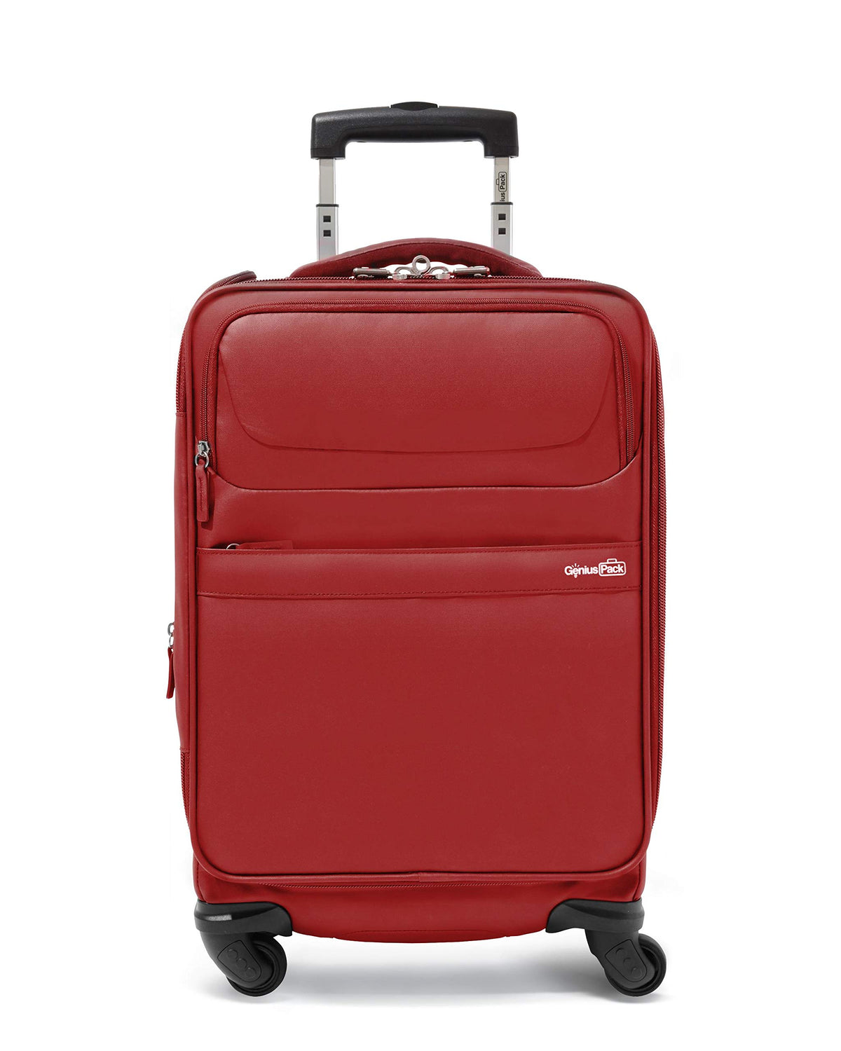 Genius Pack G4 22" Carry On Spinner Luggage - Smart, Organized, Lightweight Suitcase G4 - Red  U2