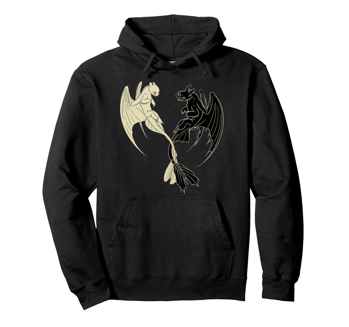 How to Train Your Dragon 3 Hidden World Lightfury Toothless Pullover Hoodie Black  U1