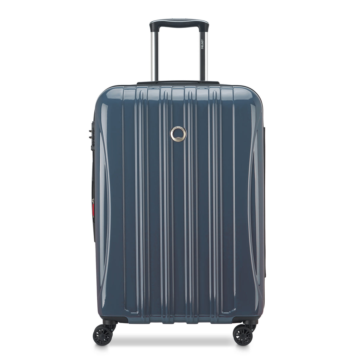 DELSEY Paris Helium Aero Hardside Expandable Luggage with Spinner Wheels ( Orion Blue , Checked-Medium 25 Inch ) Orion Blue Checked Medium 25 Inch U2