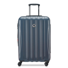 DELSEY Paris Helium Aero Hardside Expandable Luggage with Spinner Wheels ( Orion Blue , Checked-Medium 25 Inch ) Orion Blue Checked Medium 25 Inch U1