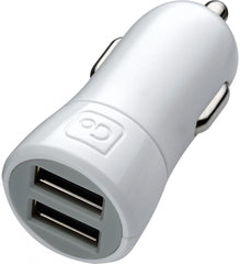 Go Travel USB Double In-Car Charger ( White ) White  U2