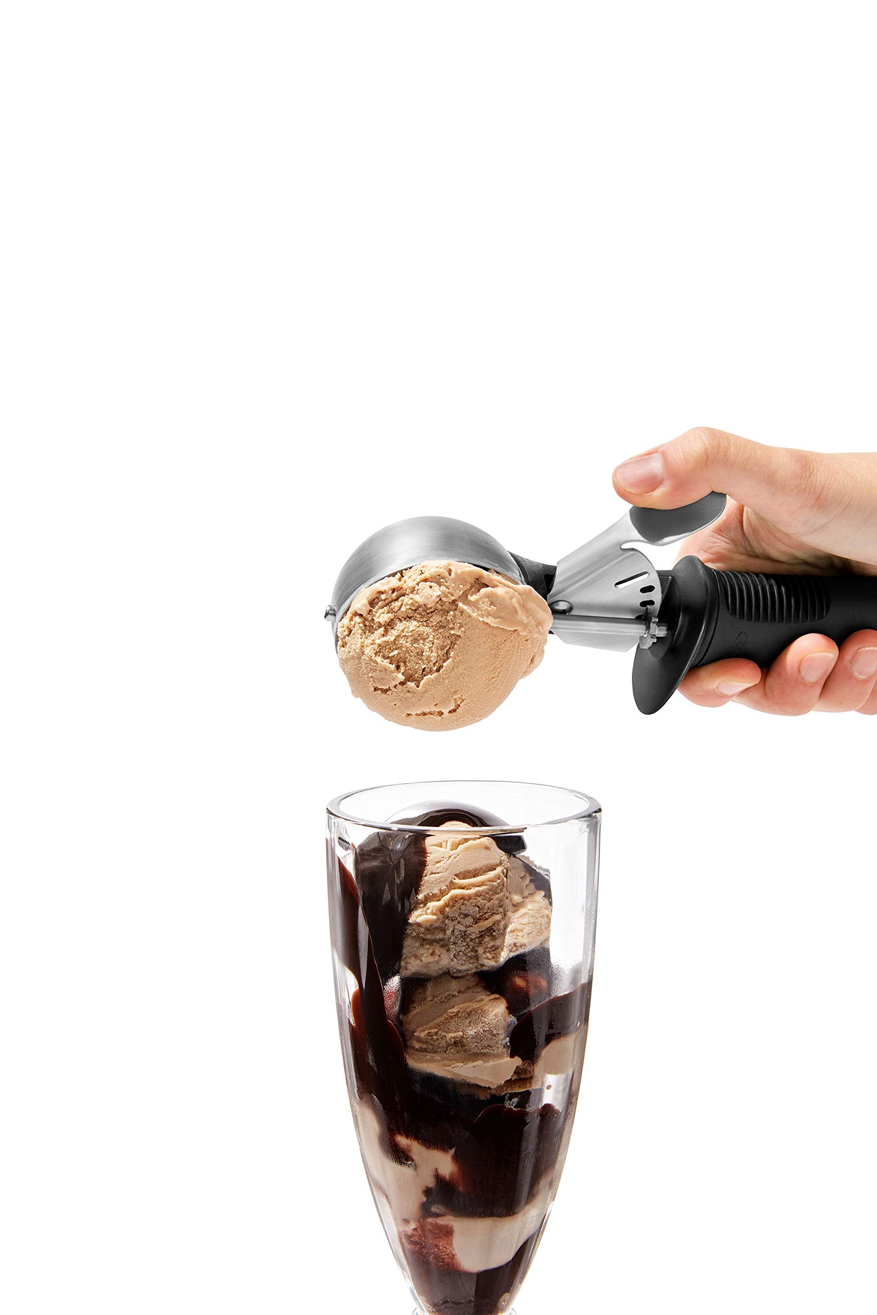 OXO Good Grips Classic Ice Cream Scoop,Black Black Measures 4.25" L x 1.35" W x 10.5" H U1