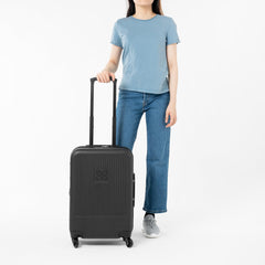 Sherpani Meridian Nesting Luggage Set, 2 Piece Rolling Luggage Set, Travel Durable Lightweight Luggage, Hardside Suitcase with Spinner Wheels, 22 Inch and 29 Inch (Black) Black 2-Piece Set (22” & 29”) U1