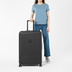 Sherpani Meridian Nesting Luggage Set, 2 Piece Rolling Luggage Set, Travel Durable Lightweight Luggage, Hardside Suitcase with Spinner Wheels, 22 Inch and 29 Inch (Black) Black 2-Piece Set (22” & 29”) U1
