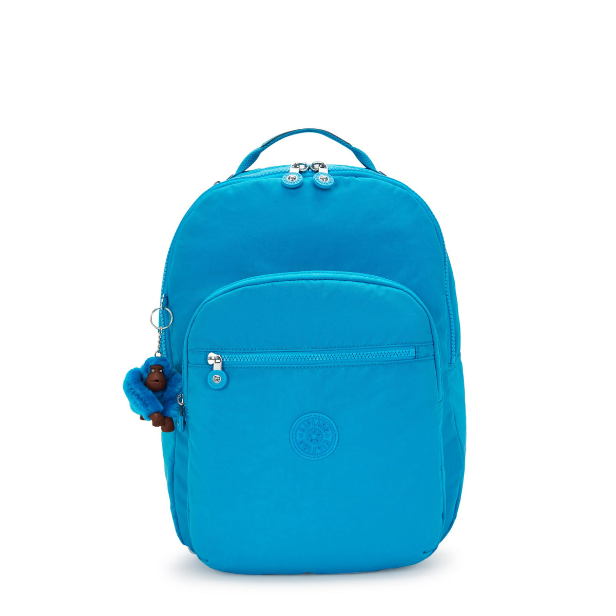 Kipling Women's Seoul 15" Laptop Backpack, Durable, Roomy with Padded Shoulder Straps, Built-In Protective Sleeve Azure Sky Bts Solid 12.75''L x 17.25''H x 8''D U1