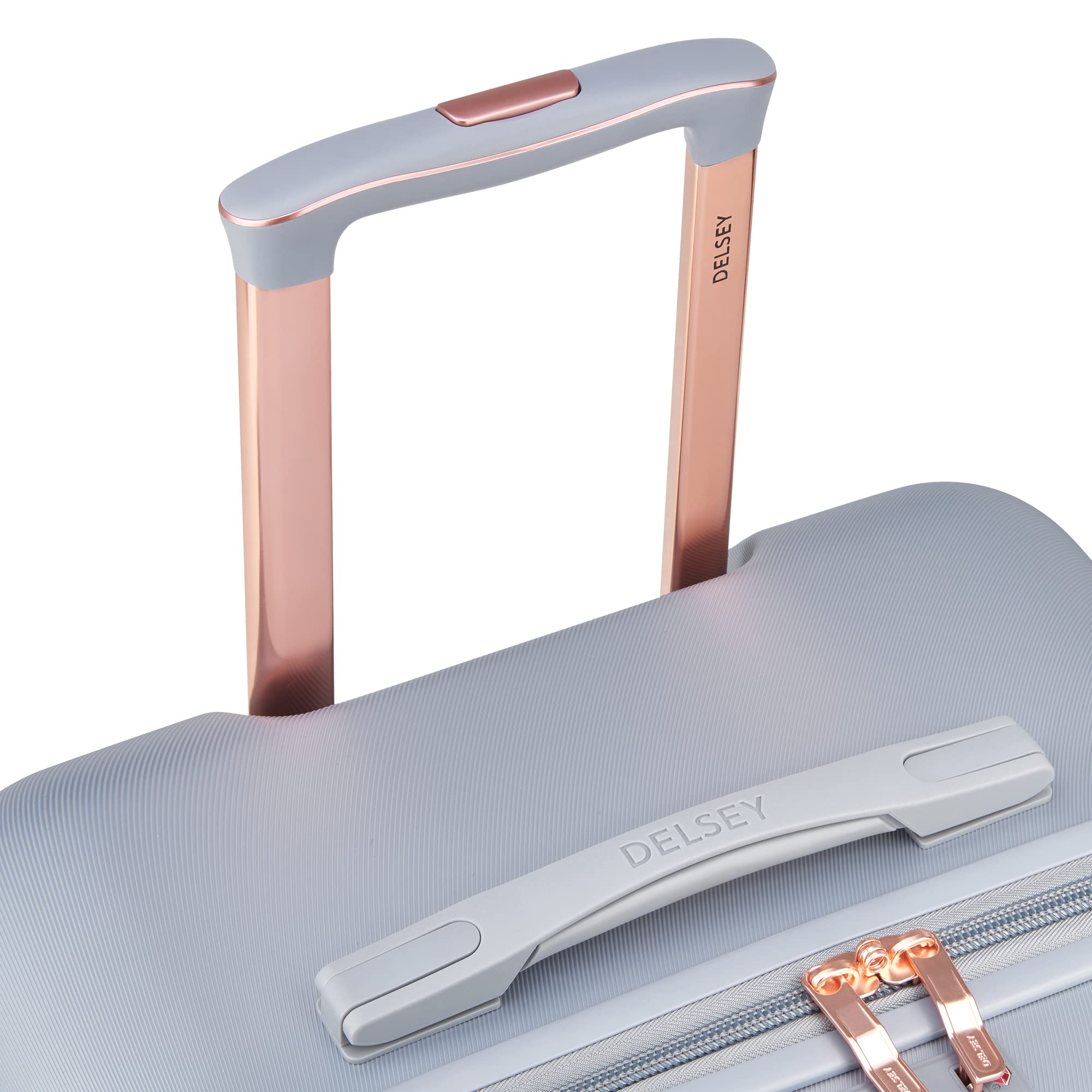 DELSEY PARIS Cruise 3.0 Hardside Expandable Luggage with Spinner Wheels, Platinum, Checked 26 Inch Trunk U1