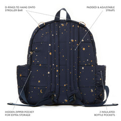 TWELVElittle Companion Diaperbag Backpack 3.0 *NEW* - Includes Changing Pad & Stroller Clips. Insulated Pockets, Machine Washable, Midnight Midnight One Size U1
