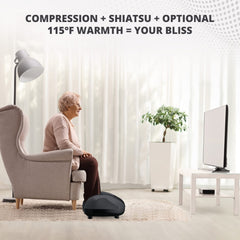 Belmint Foot Massager Machine - Shiatsu Foot Massager with Heat, Deep-Kneading Foot Massager for Plantar Fasciitis, Neuropathy - Unique Gifts for Him Her/Women & Men, Fathers Day Gift Idea Black  U4