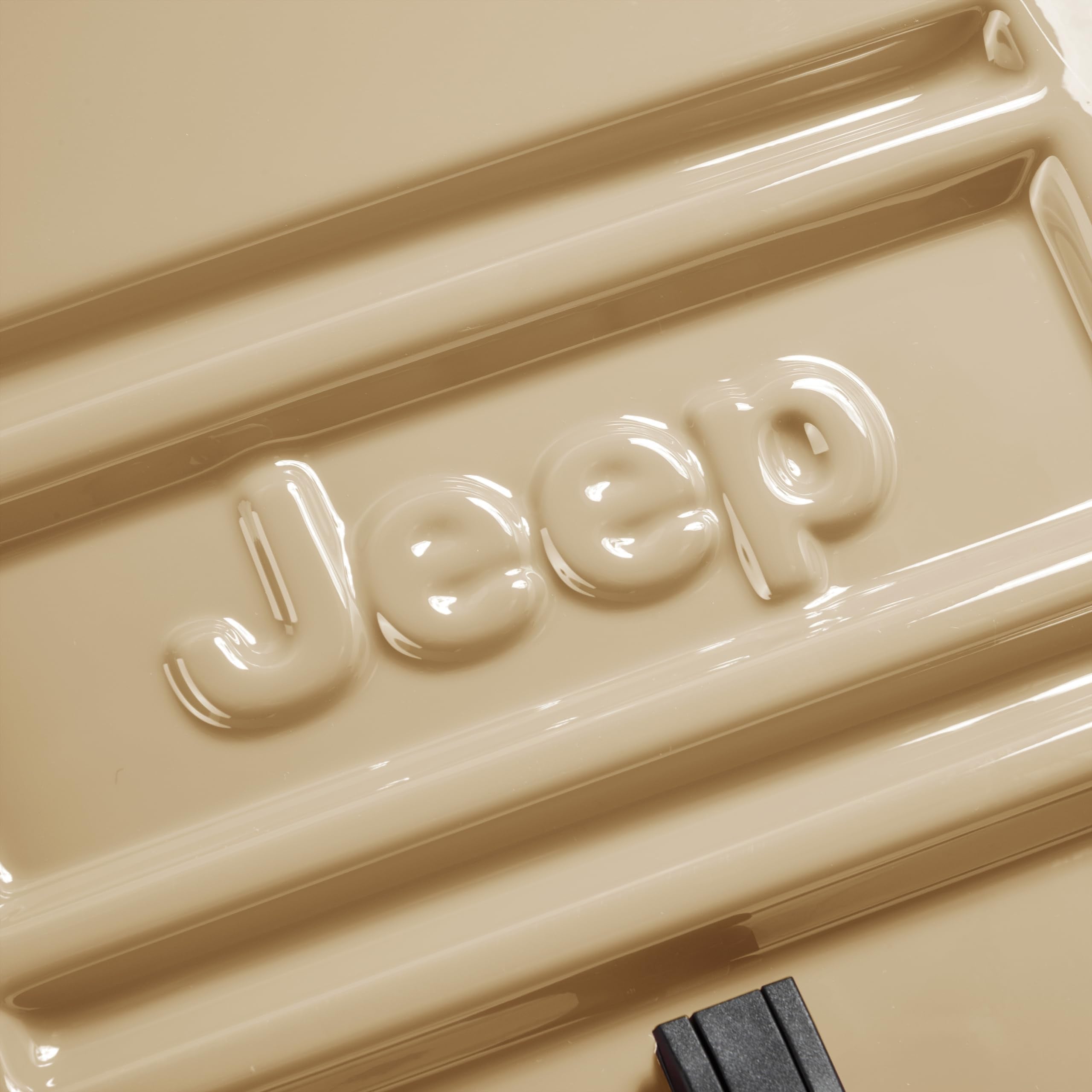 Jeep JH003B Hardside Expandable Luggage with Two Wheels Warm Sand Checked-Large 30 Inch U1