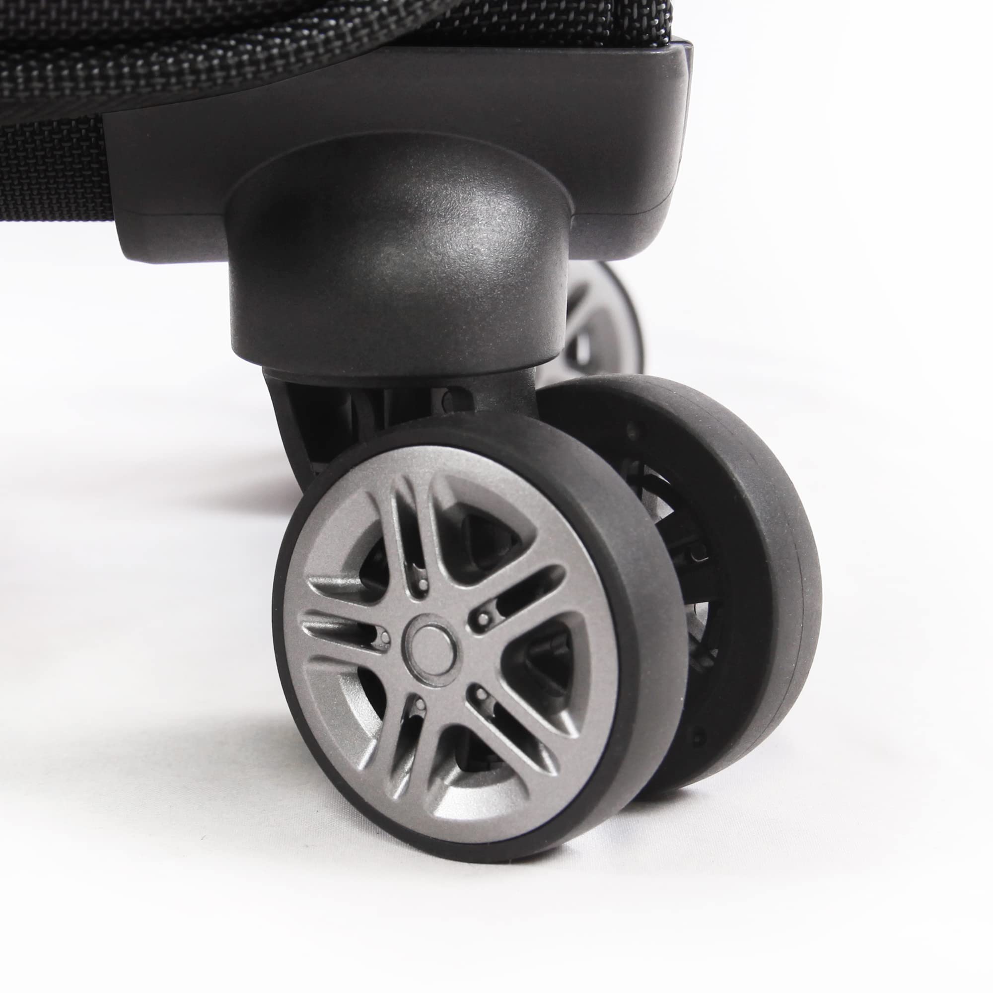 Perry Ellis Charleston Lightweight Spinner Carry-On Luggage, Black Black 13.5 x 10 x 22 inches U1