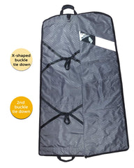 66'' Tri-fold Extra Long Dress Garment Bag, Premium & Breathable Tear-resistant Hanging Suit Cover for Travel and Storage Black 66 inches U1