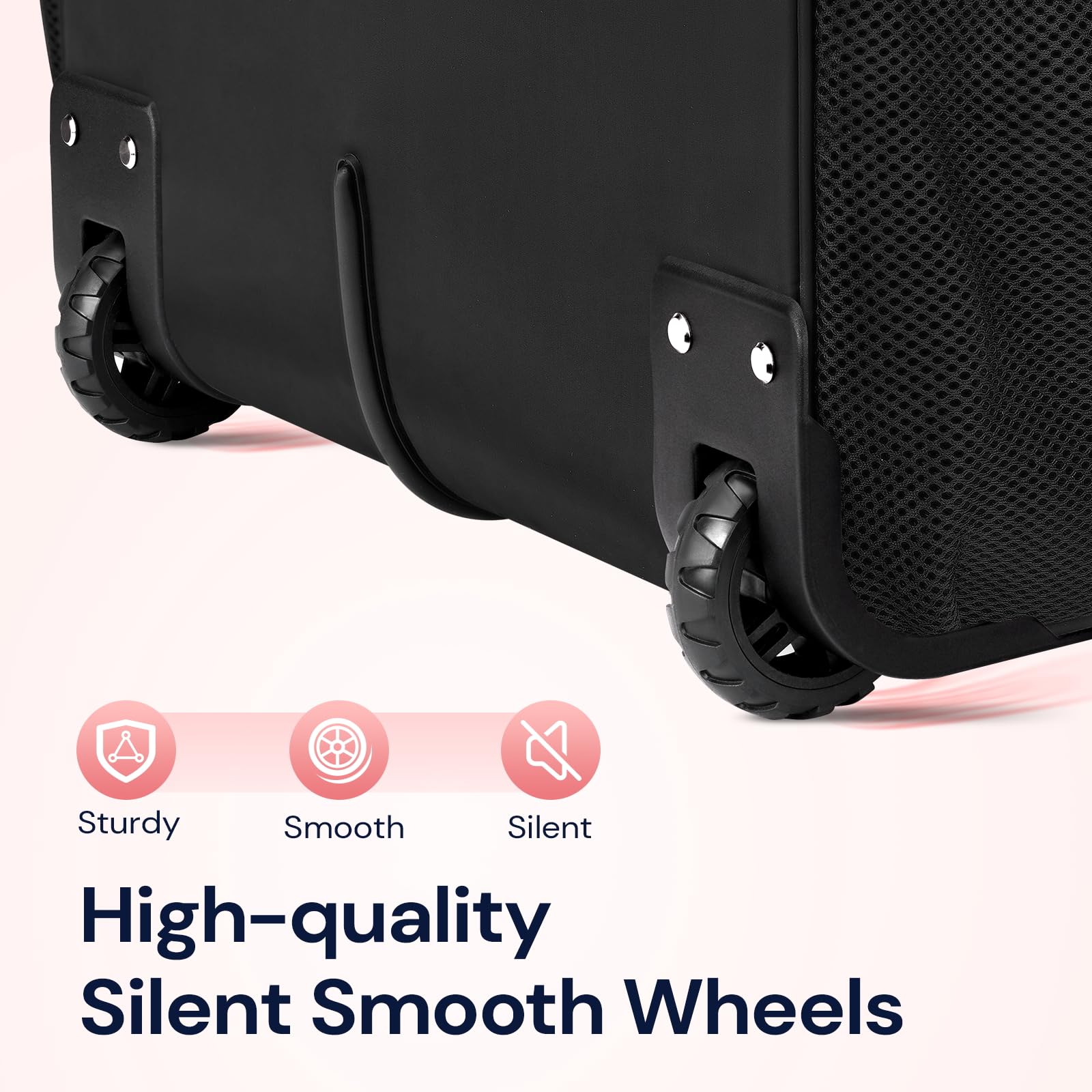 Ytonet Rolling Laptop Bag Women, Rolling Briefcase for Women, 17.3 Inch Laptop Bag with Wheels Rolling Computer Bag Laptop Case for Work Travel College Business Wife Mom Teacher, Black Black Large U1