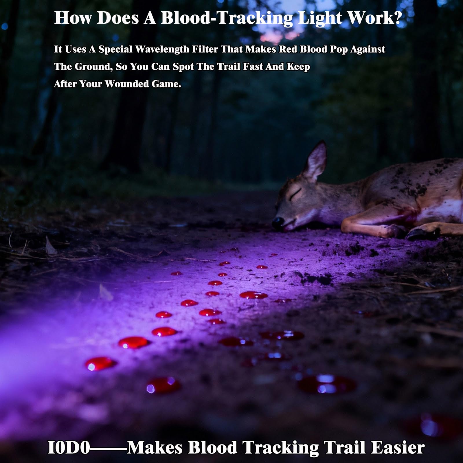 xcvoc Rechargeable Blood Tracking Light for Night Hunting 2000 Lumens Blood Trail Tracking Flashlight Gifts for Hunter Christmas Gifts for Men/Husbands/Fathers/Brothers/Friends Blood Tracking Light For Deer Blood Flashlight Rechargeable U1