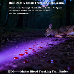 xcvoc Rechargeable Blood Tracking Light for Night Hunting 2000 Lumens Blood Trail Tracking Flashlight Gifts for Hunter Christmas Gifts for Men/Husbands/Fathers/Brothers/Friends Blood Tracking Light For Deer Blood Flashlight Rechargeable U1