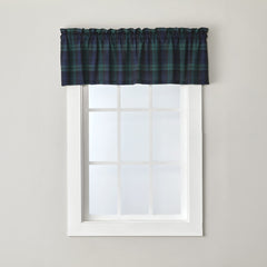 SKL Home Hearthside Plaid Valance, 58x13, Green/Navy Green/Navy 58x13 U1