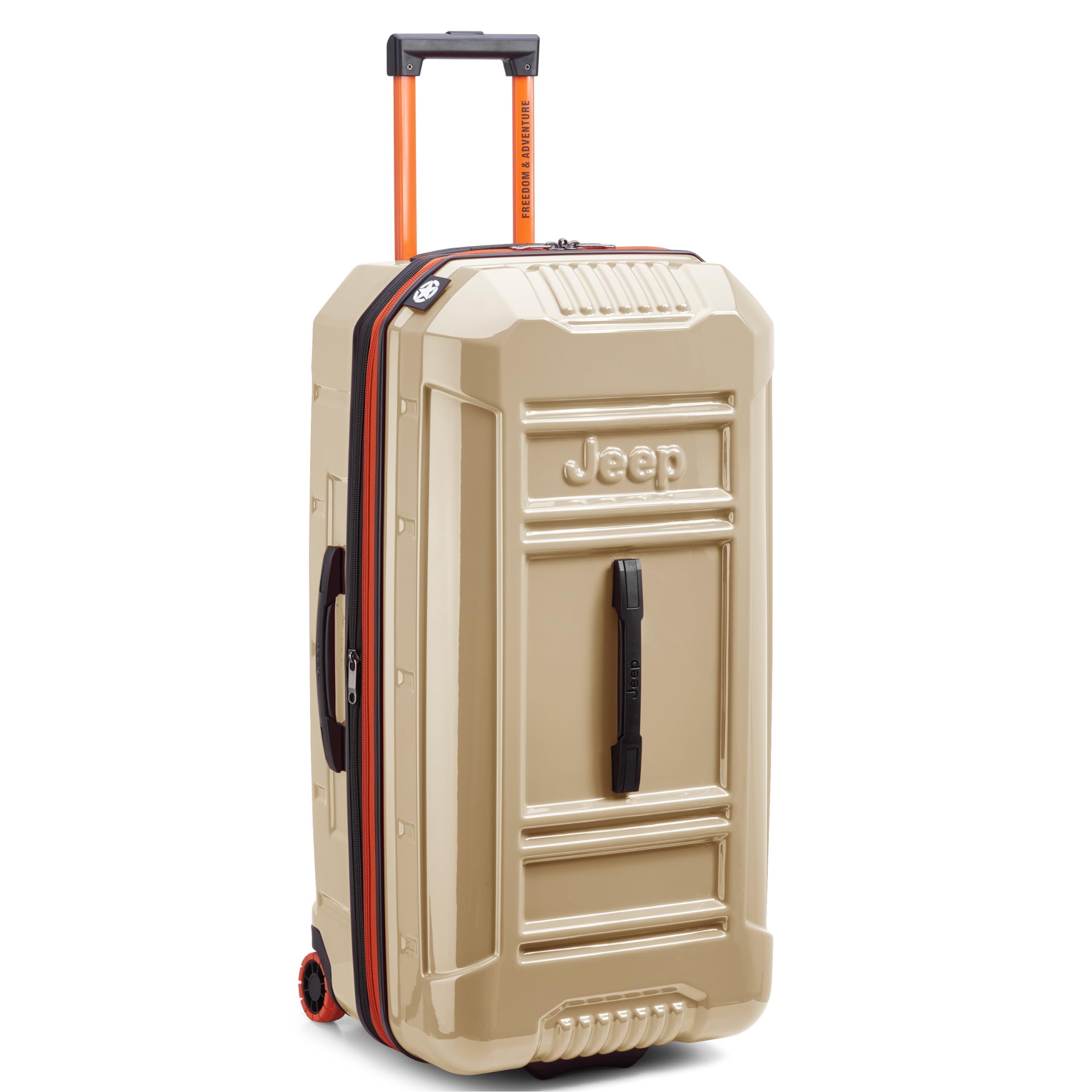 Jeep JH003B Hardside Expandable Luggage with Two Wheels Warm Sand Checked-Large 30 Inch U1