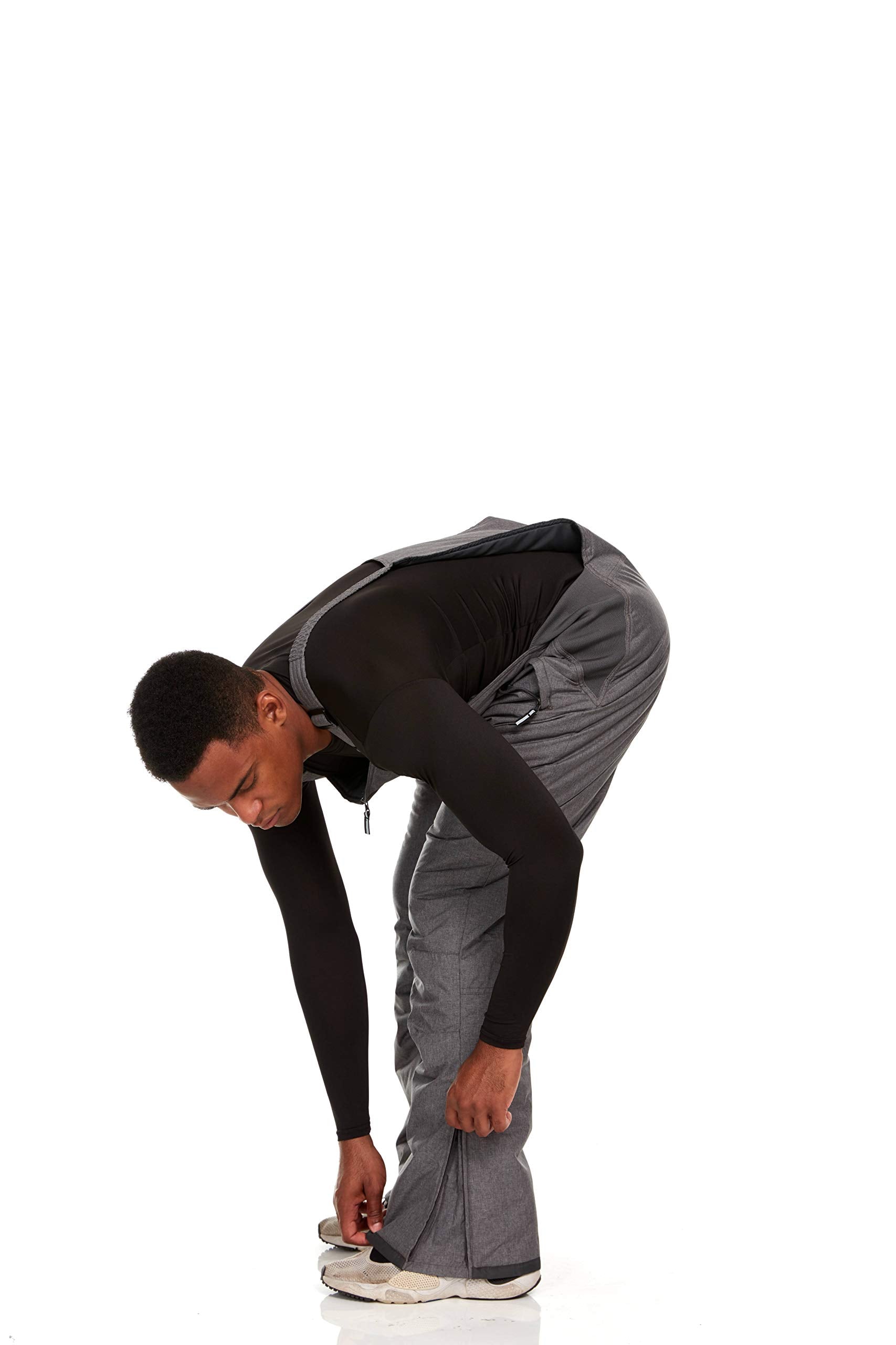 Arctic Quest Mens Insulated Snow and Ski Bib Overalls Snow Pants Snowboard Mens Overalls for Fishing, Hunting, Snowmobiling, Grey Heather, Medium Grey Heather Medium U1