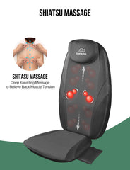 Snailax Back Massager with Soothing Heat, Gifts for Men, Women, Electric Deep Tissue Kneading Full Body Massage Chair for Back Pain, Home, Office Use, App Control Black 1 Count U1