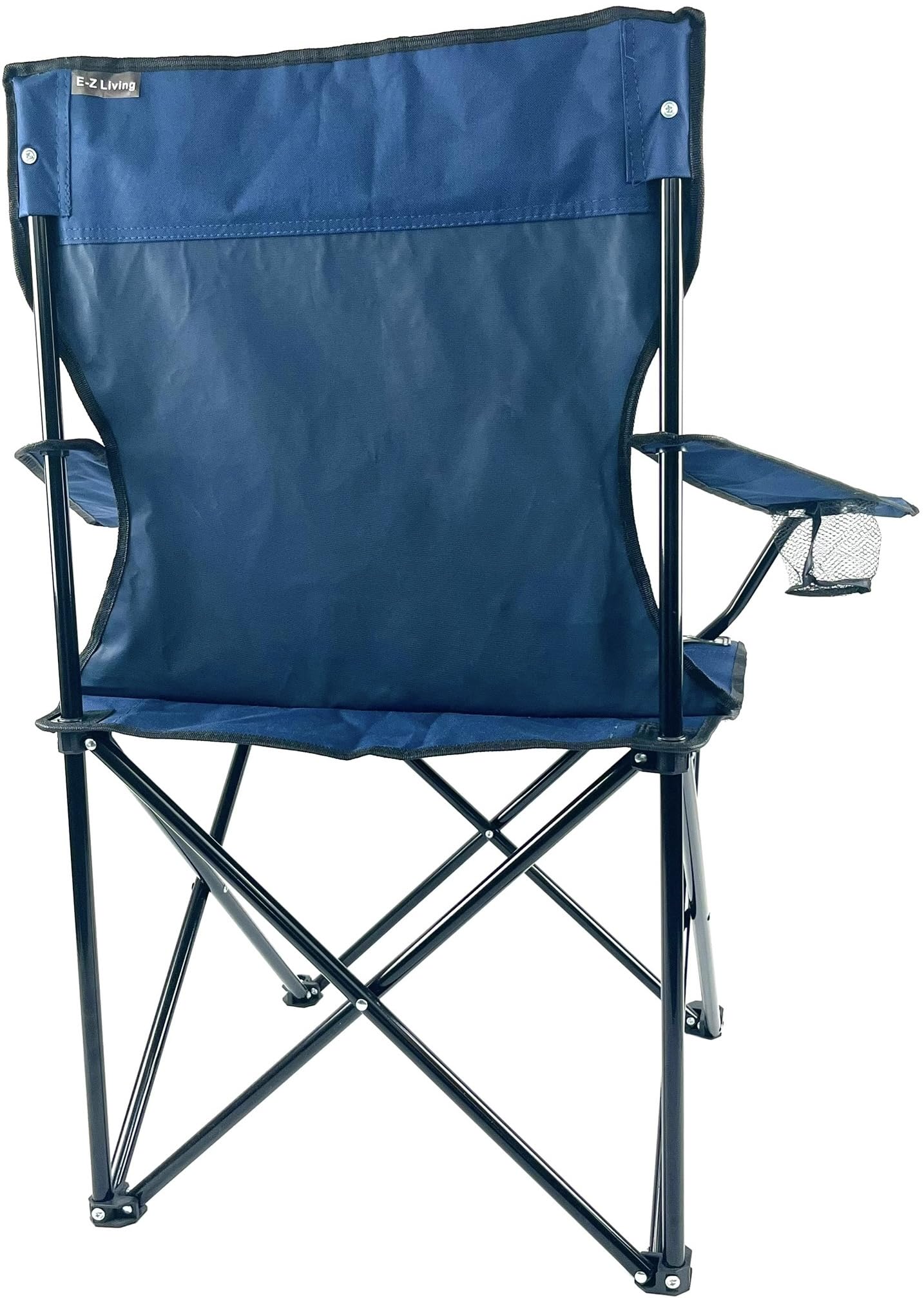 E-Z Living Folding Portable Outdoor Camping Chair[Large] (Navy Blue) Navy Blue Large U1