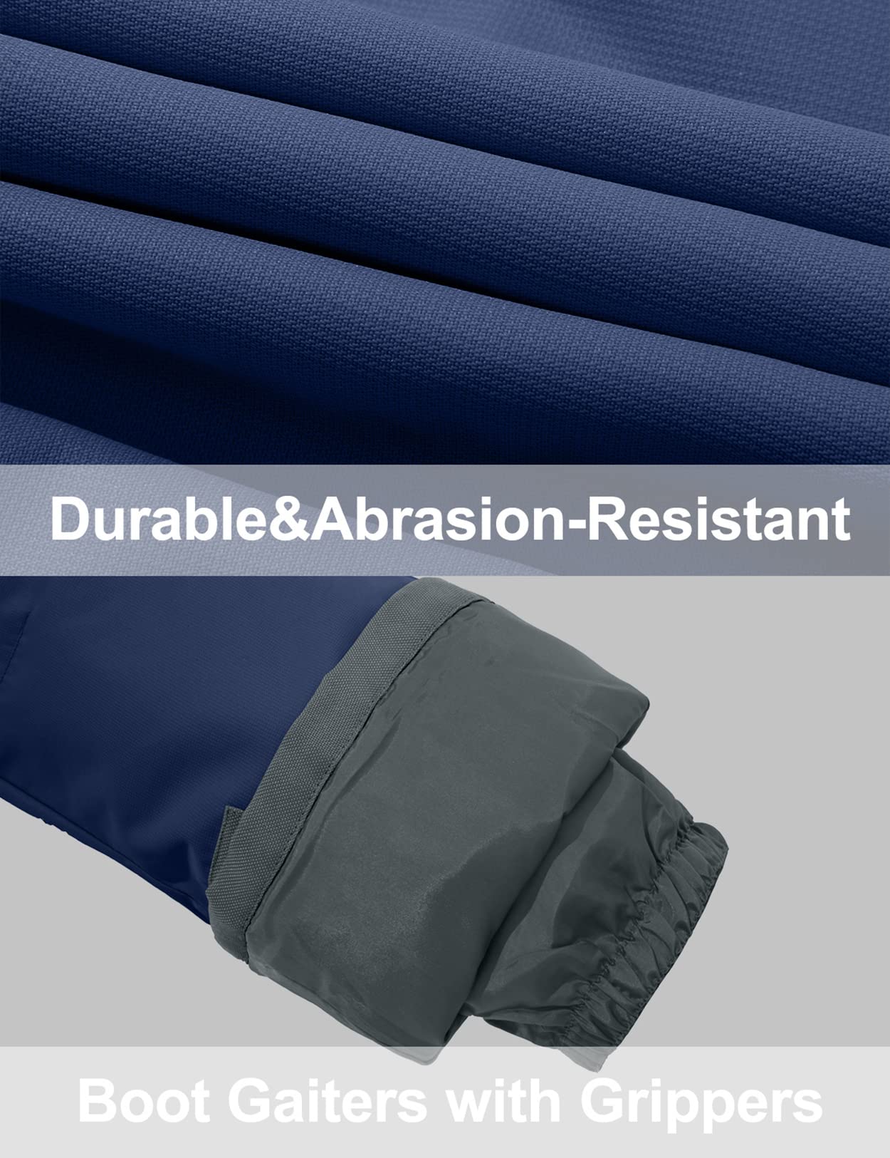 GEMYSE Kids Snow Ski Pants Insulated Waterproof Skiing Pants Boys Girls' Windproof Warm Snowboarding Pants(Navy Grey,14/16) U1