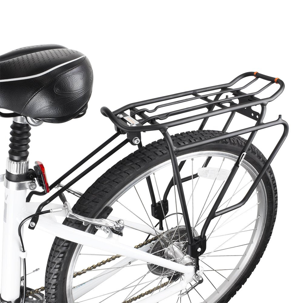Ibera Bike Rack - Bicycle Touring Carrier Plus+ for Non-Disc Brake Mount, Frame-Mounted for Heavier Top & Side Loads, Height Adjustable for 26"-29" Frames Black  U1