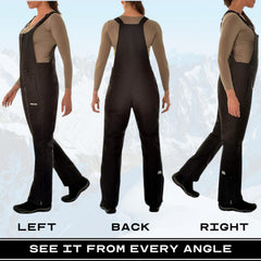 Arctix Women's Essential Insulated Bib Overalls, Black, 3X Black 3X/31" Inseam U2