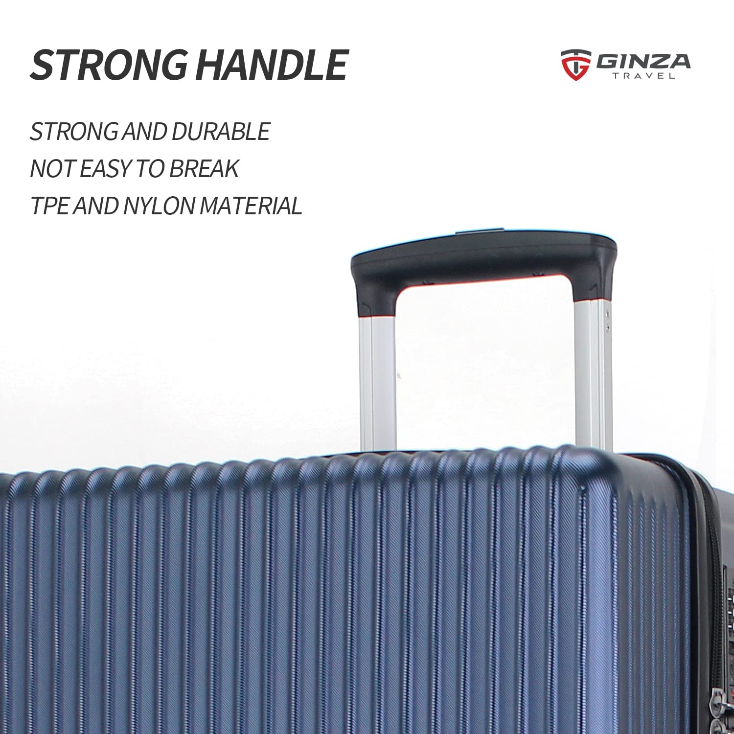 PRIMICIA GinzaTravel Trunk Luggage, 28 Inch Luggage with Spinner Wheels, Scratch resistant texture Lightweight PC material with TSA Lock（Family Travel Series ） (Dark Blue) Dark Blue 28inch-suitcase U1